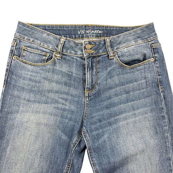 VS Victoria’s Secret Hipster Bootcut Blue Denim Jeans Size 10 TALL Y2K - Picture 4 of 13